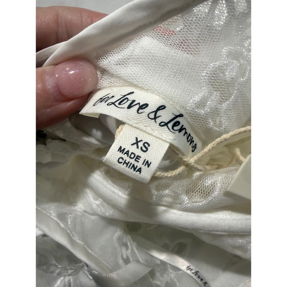 For Love & Lemons‎ Romi White Floral Eyelet Midi Dress XS - Picture 8 of 9